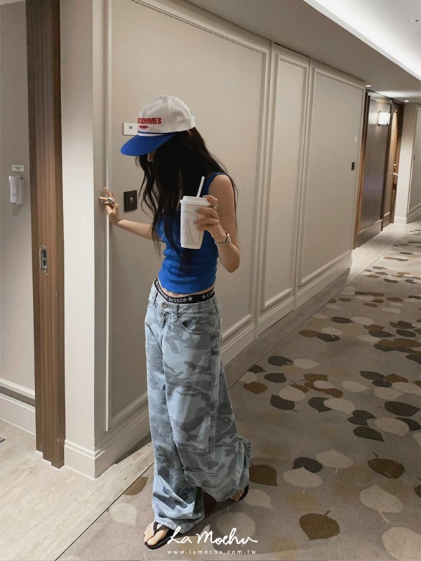 木耳滾邊坑條背心